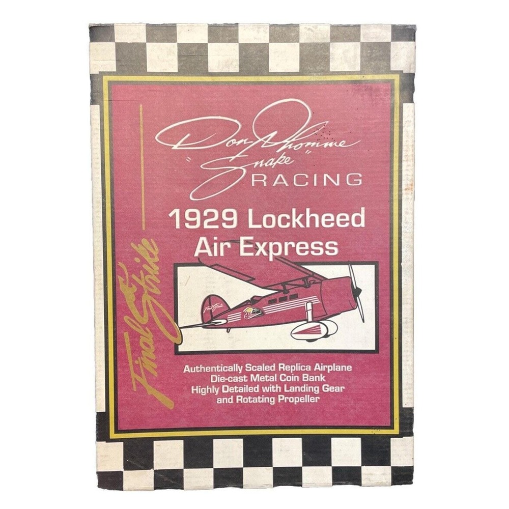 Don Prudomme Snake Racing Ertl Final Strike 1929 Lockheed Air Express Die Cast